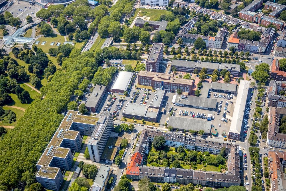 Luftbild Dortmund - Stadtansicht vom Innenstadtbereich im Ortsteil Ruhrallee West in Dortmund im Bundesland Nordrhein-Westfalen, Deutschland