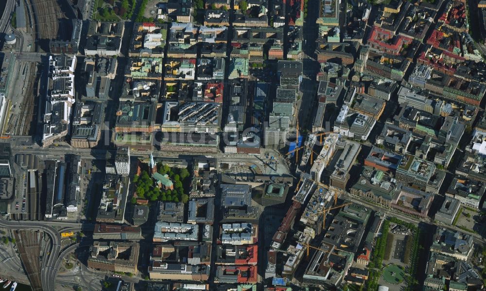 Stockholm aus der Vogelperspektive: Stadtansicht vom Innenstadtbereich im Ortsteil Södermalm in Stockholm in Stockholms län, Schweden