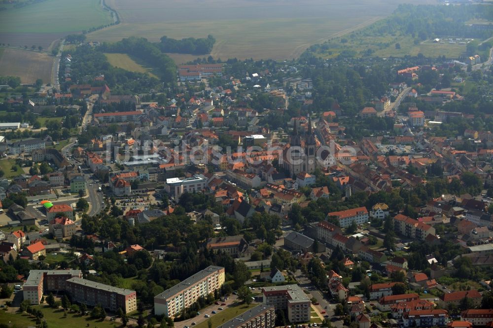 Oschatz aus der Vogelperspektive: Stadtansicht vom Innenstadtbereich in Oschatz im Bundesland Sachsen