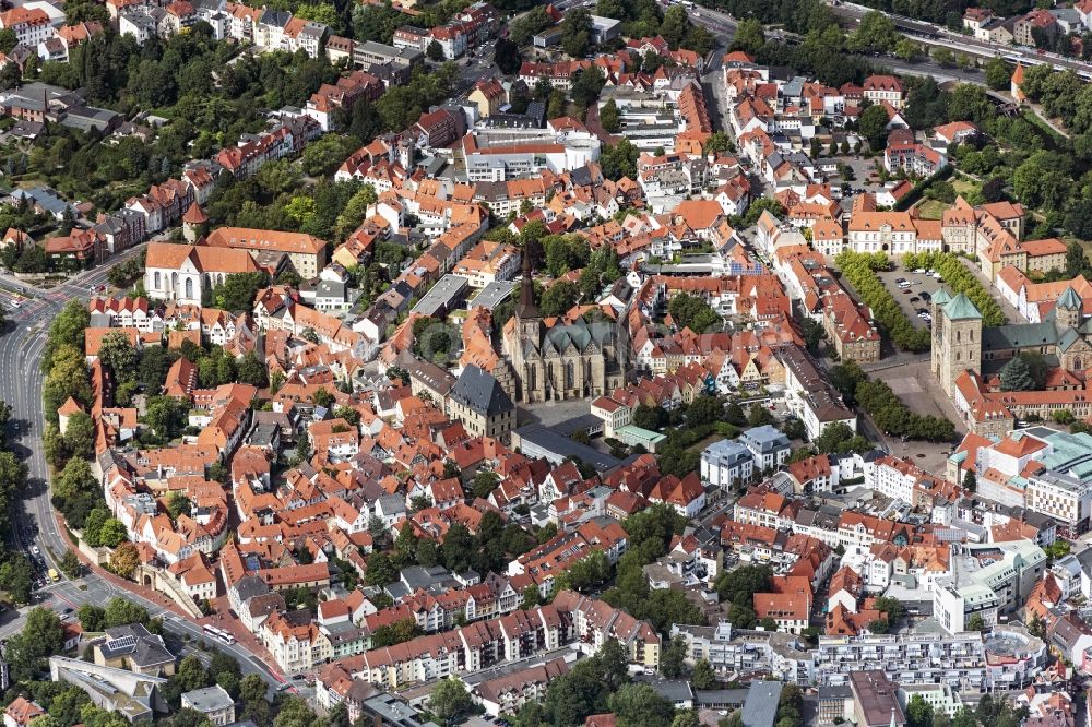 Luftbild Osnabrück - Stadtansicht vom Innenstadtbereich in Osnabrück im Bundesland Niedersachsen, Deutschland