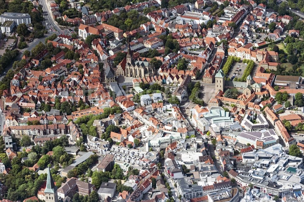Osnabrück aus der Vogelperspektive: Stadtansicht vom Innenstadtbereich in Osnabrück im Bundesland Niedersachsen, Deutschland