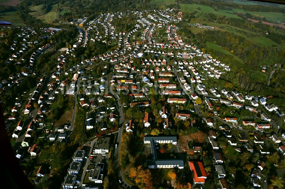 Ottweiler von oben - Stadtansicht vom Innenstadtbereich in Ottweiler im Bundesland Saarland, Deutschland