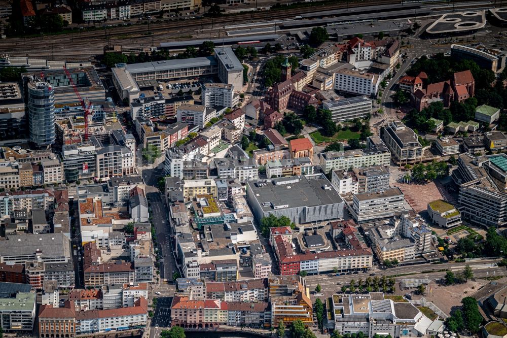 Luftbild Pforzheim - Stadtansicht vom Innenstadtbereich in Pforzheim im Bundesland Baden-Württemberg, Deutschland