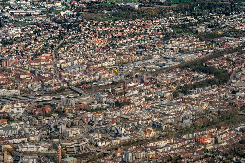 Luftbild Pforzheim - Stadtansicht vom Innenstadtbereich in Pforzheim im Bundesland Baden-Württemberg, Deutschland