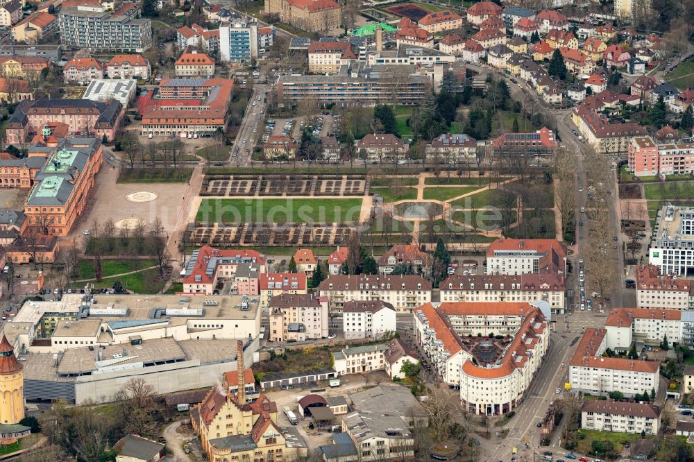 Luftbild Rastatt - Stadtansicht vom Innenstadtbereich in Rastatt im Bundesland Baden-Württemberg, Deutschland