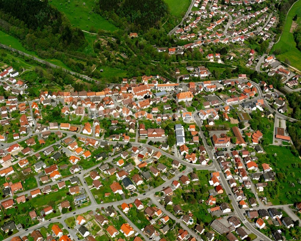 Luftbild Rechberghausen - Stadtansicht vom Innenstadtbereich in Rechberghausen im Bundesland Baden-Württemberg, Deutschland