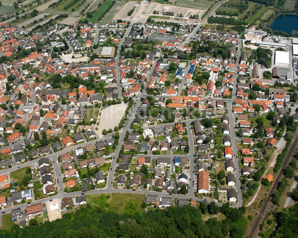 Luftbild Rheinsheim - Stadtansicht vom Innenstadtbereich in Rheinsheim im Bundesland Baden-Württemberg, Deutschland