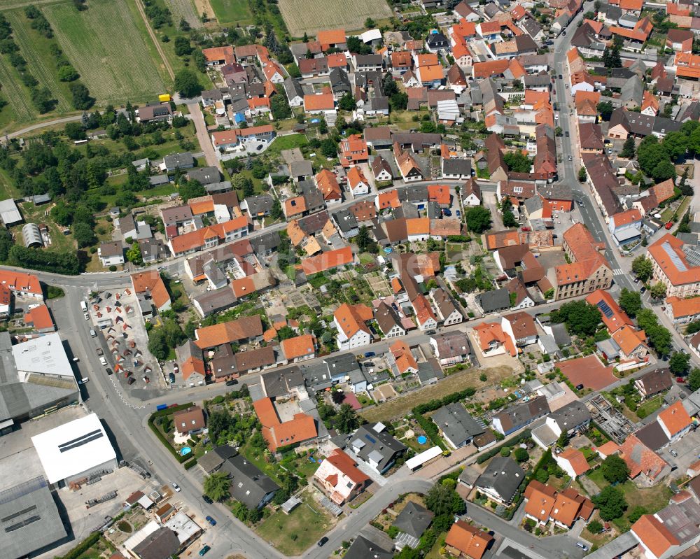 Rheinsheim von oben - Stadtansicht vom Innenstadtbereich in Rheinsheim im Bundesland Baden-Württemberg, Deutschland