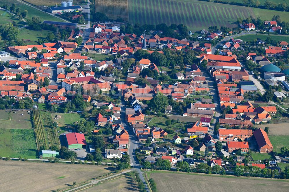 Rohrsheim aus der Vogelperspektive: Stadtansicht vom Innenstadtbereich in Rohrsheim im Bundesland Sachsen-Anhalt, Deutschland