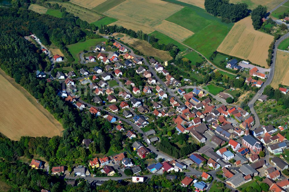 Luftaufnahme Roßbrunn - Stadtansicht vom Innenstadtbereich in Roßbrunn im Bundesland Bayern, Deutschland