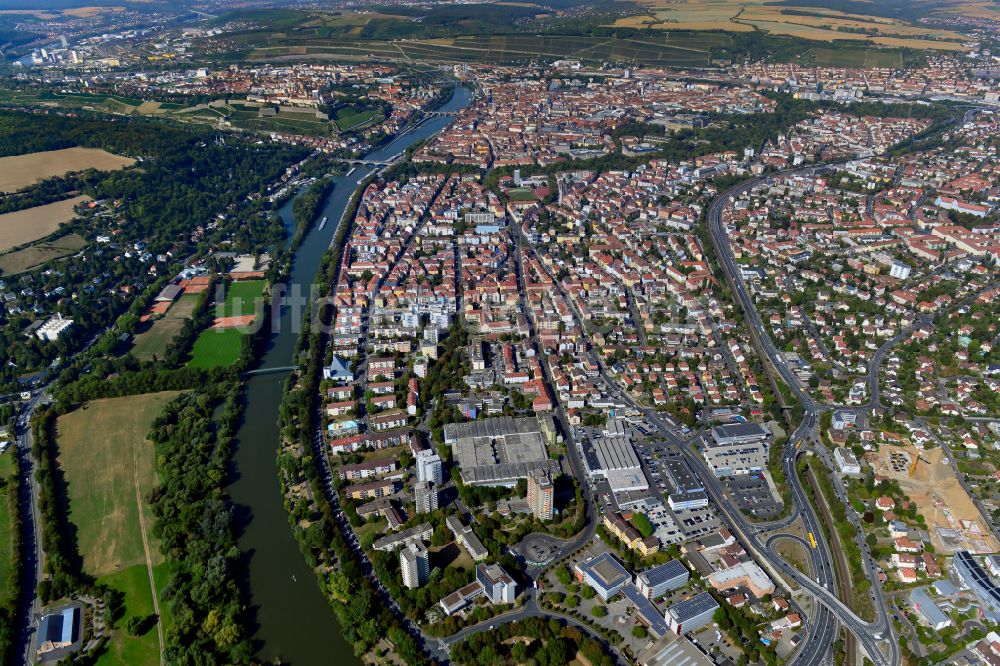 Luftaufnahme Sanderau - Stadtansicht vom Innenstadtbereich in Sanderau im Bundesland Bayern, Deutschland