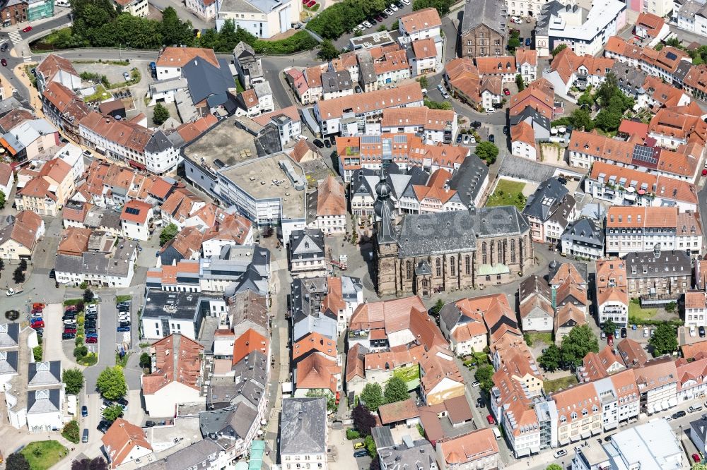 Sankt Wendel von oben - Stadtansicht vom Innenstadtbereich in Sankt Wendel im Bundesland Saarland, Deutschland