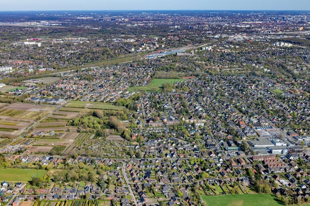 Luftaufnahme Schenefeld - Stadtansicht vom Innenstadtbereich in Schenefeld im Bundesland Schleswig-Holstein, Deutschland