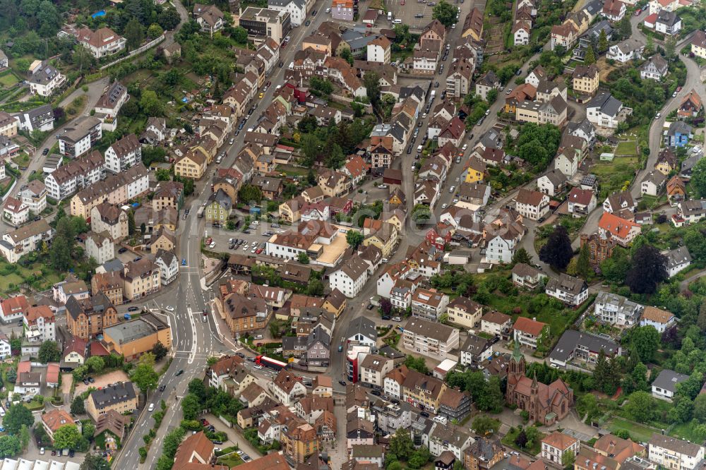 Luftaufnahme Schramberg - Stadtansicht vom Innenstadtbereich in Schramberg im Bundesland Baden-Württemberg, Deutschland