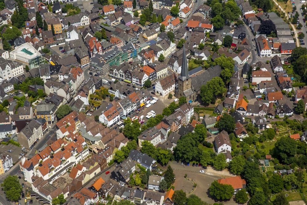 Luftbild Schwerte - Stadtansicht vom Innenstadtbereich in Schwerte im Bundesland Nordrhein-Westfalen