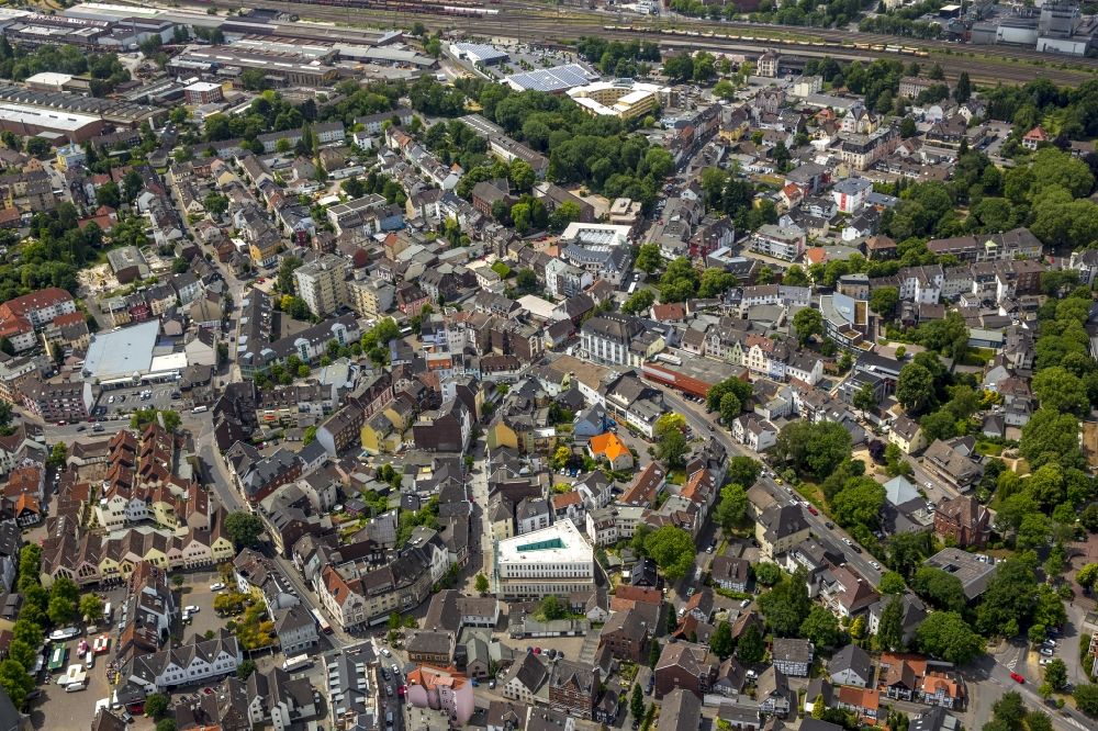 Luftbild Schwerte - Stadtansicht vom Innenstadtbereich in Schwerte im Bundesland Nordrhein-Westfalen