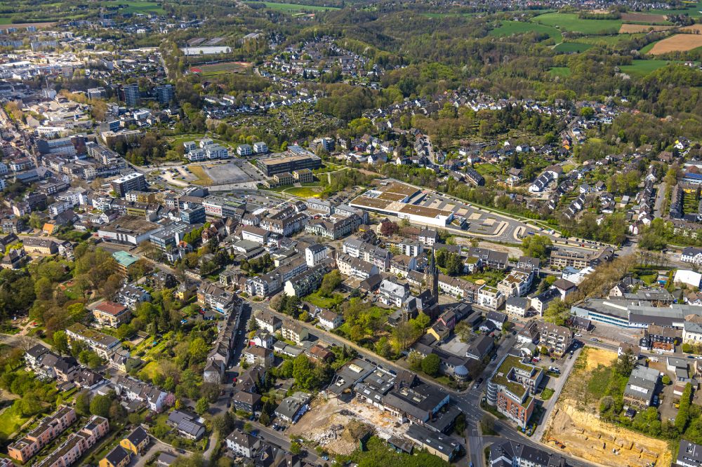 Luftaufnahme Heiligenhaus - Stadtansicht vom Innenstadtbereich am Südring in Heiligenhaus im Bundesland Nordrhein-Westfalen, Deutschland