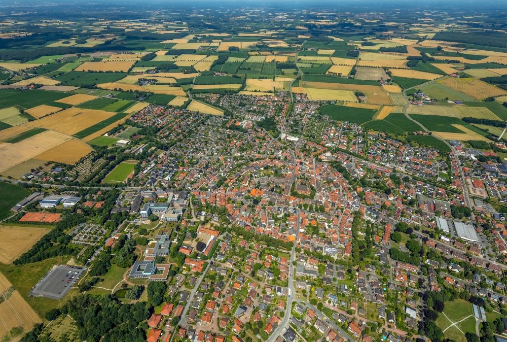 Luftbild Sendenhorst - Stadtansicht vom Innenstadtbereich in Sendenhorst im Bundesland Nordrhein-Westfalen, Deutschland