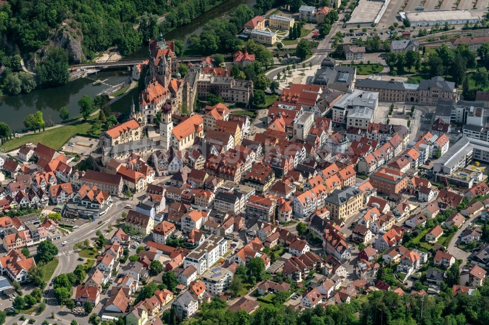 Luftaufnahme Sigmaringen - Stadtansicht vom Innenstadtbereich in Sigmaringen im Bundesland Baden-Württemberg, Deutschland