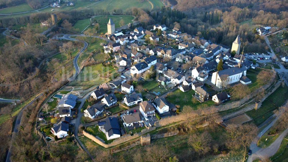 Stadt Blankenberg von oben - Stadtansicht vom Innenstadtbereich in Stadt Blankenberg im Bundesland Nordrhein-Westfalen, Deutschland