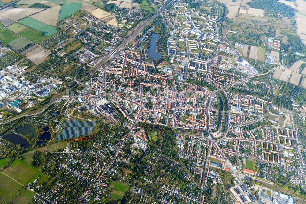 Luftbild Stendal - Stadtansicht vom Innenstadtbereich in Stendal im Bundesland Sachsen-Anhalt, Deutschland