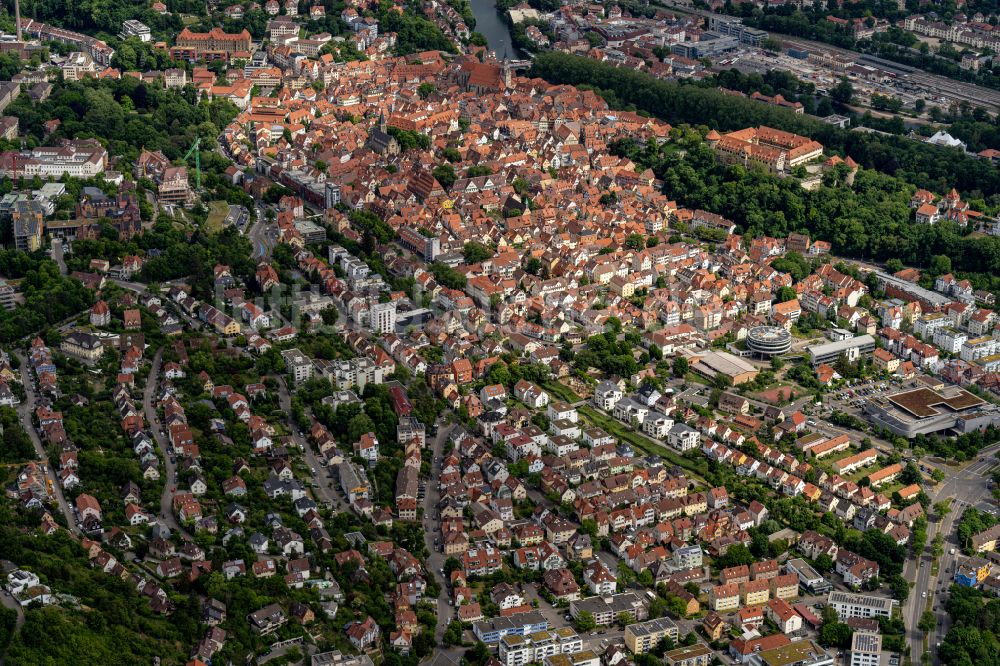 Luftbild Tübingen - Stadtansicht vom Innenstadtbereich in Tübingen im Bundesland Baden-Württemberg, Deutschland