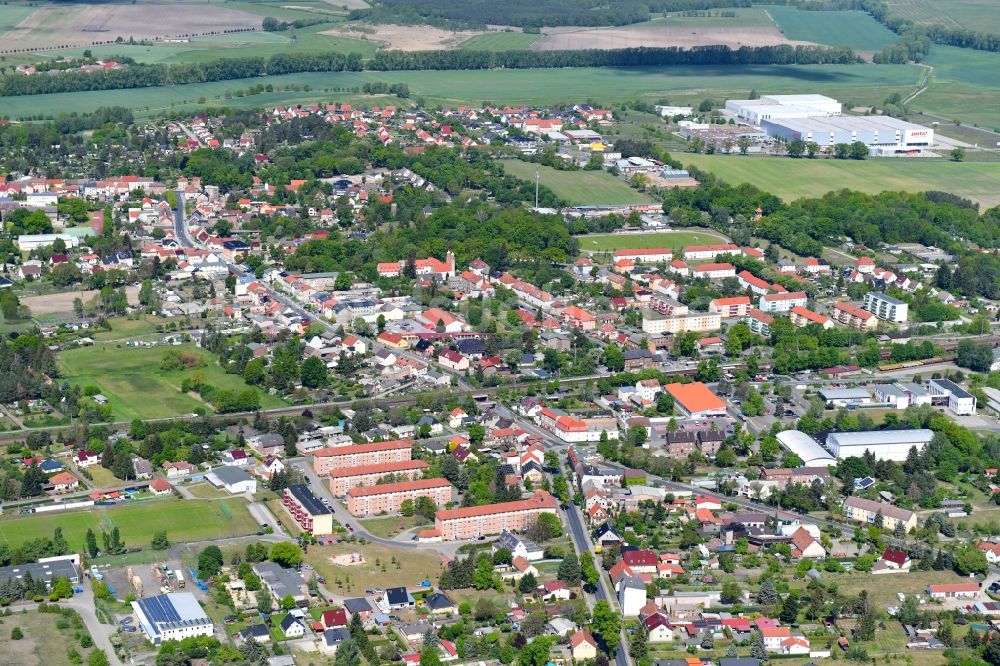 Luftaufnahme Trebbin - Stadtansicht vom Innenstadtbereich in Trebbin im Bundesland Brandenburg, Deutschland