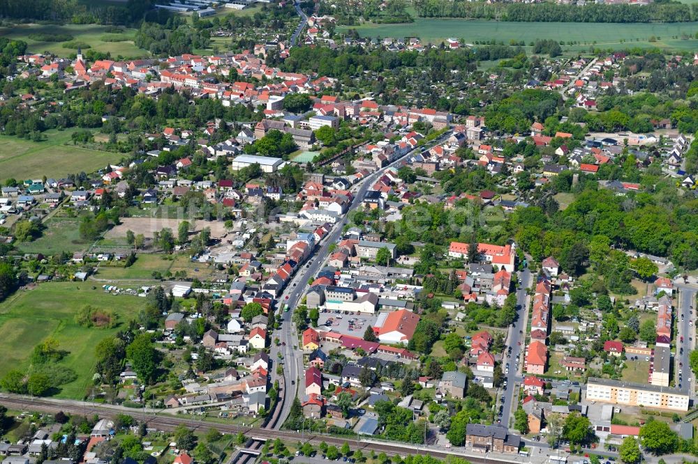 Luftbild Trebbin - Stadtansicht vom Innenstadtbereich in Trebbin im Bundesland Brandenburg, Deutschland