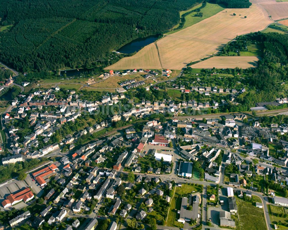Luftaufnahme Triebes - Stadtansicht vom Innenstadtbereich in Triebes im Bundesland Thüringen, Deutschland