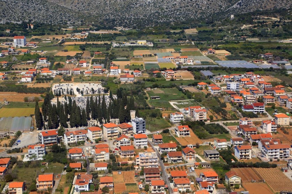 Trogir aus der Vogelperspektive: Stadtansicht vom Innenstadtbereich in Trogir in Splitsko-dalmatinska zupanija, Kroatien