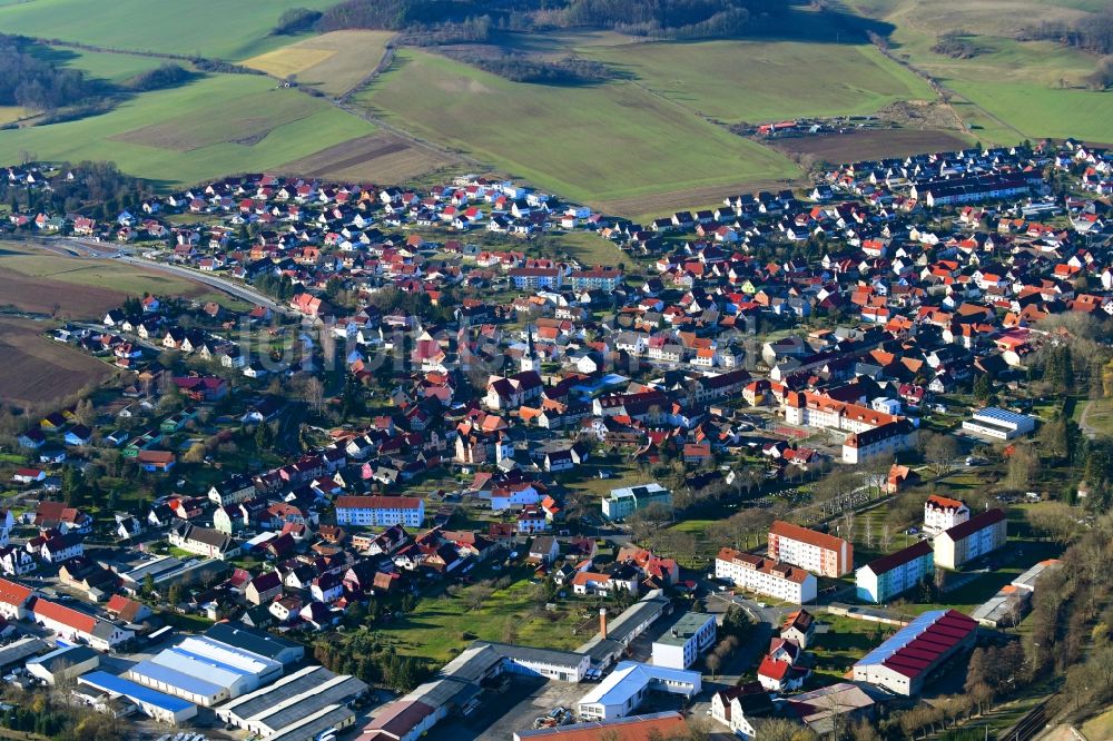 Uder aus der Vogelperspektive: Stadtansicht vom Innenstadtbereich in Uder im Bundesland Thüringen, Deutschland
