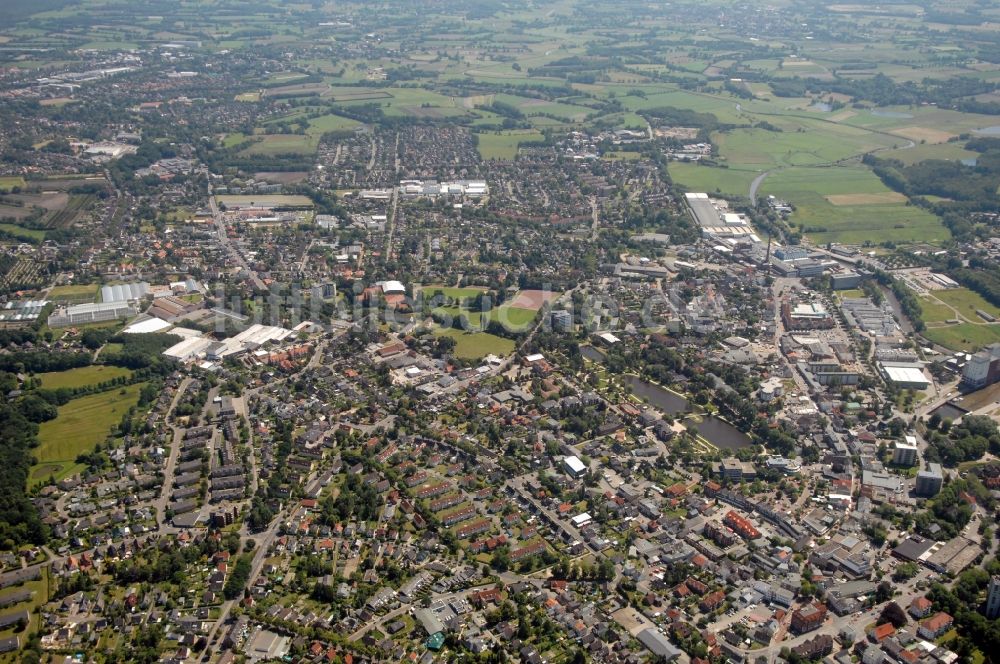Luftbild Uetersen - Stadtansicht vom Innenstadtbereich in Uetersen im Bundesland Schleswig-Holstein, Deutschland