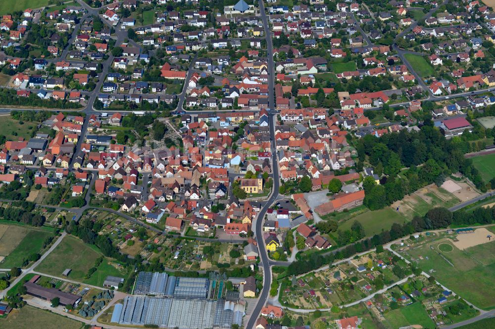 Luftbild Uettingen - Stadtansicht vom Innenstadtbereich in Uettingen im Bundesland Bayern, Deutschland