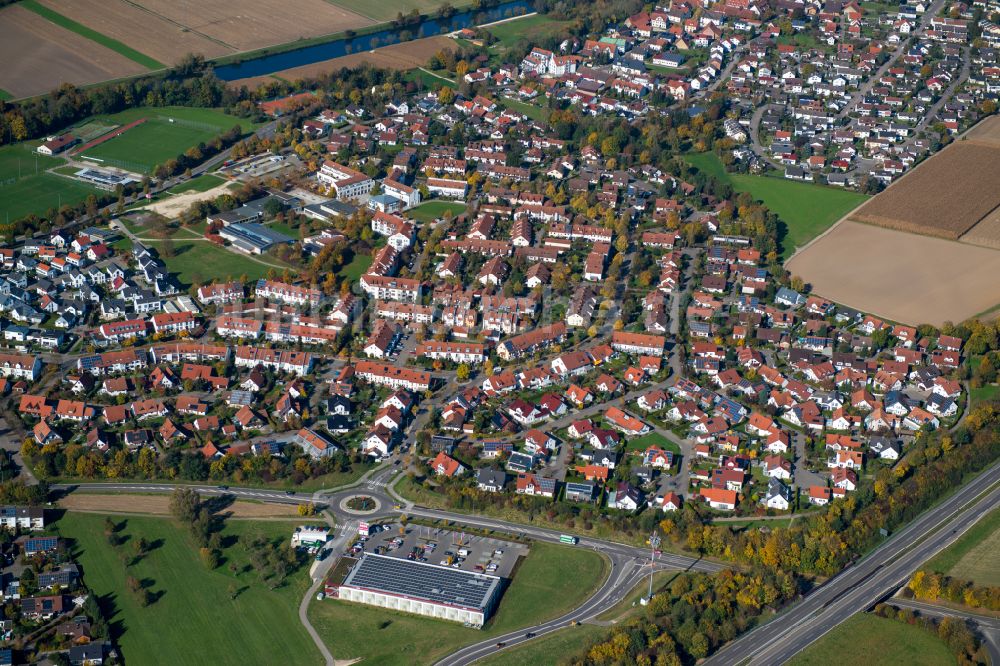Ulm von oben - Stadtansicht vom Innenstadtbereich in Ulm im Bundesland Baden-Württemberg, Deutschland