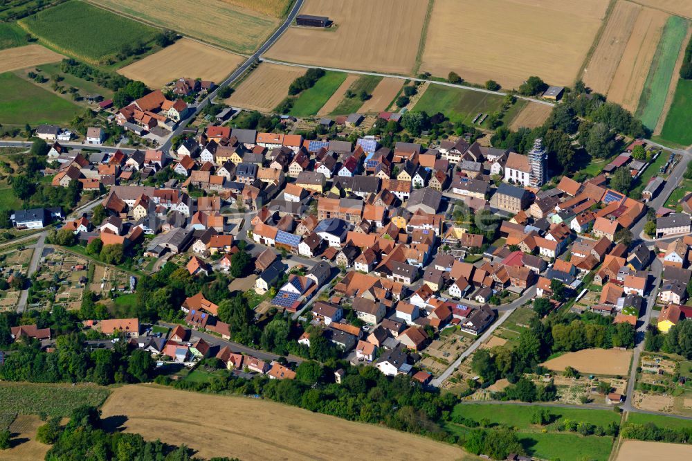 Unteraltertheim von oben - Stadtansicht vom Innenstadtbereich in Unteraltertheim im Bundesland Bayern, Deutschland