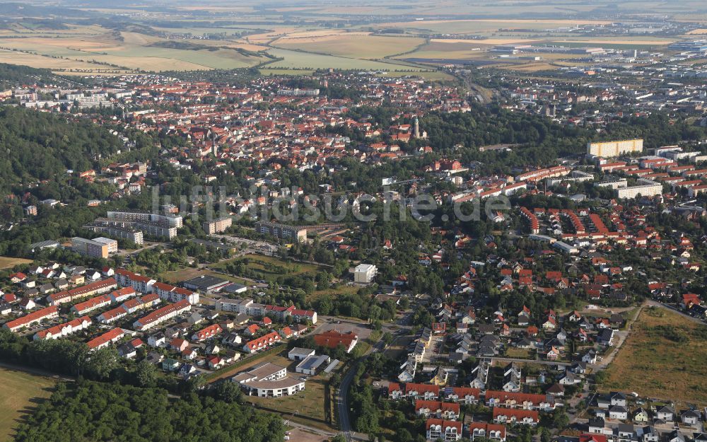 Arnstadt von oben - Stadtansicht vom Innenstadtbereich Unterm Markt in Arnstadt im Bundesland Thüringen, Deutschland