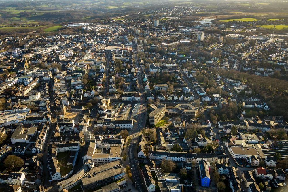 Luftbild Velbert - Stadtansicht vom Innenstadtbereich in Velbert im Bundesland Nordrhein-Westfalen, Deutschland