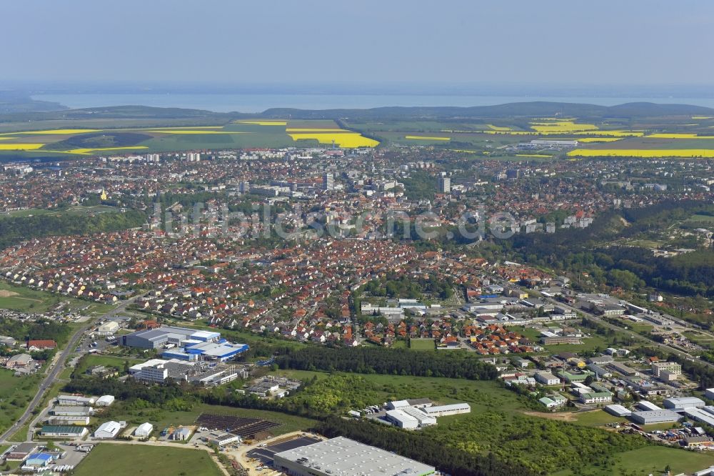 Veszprem aus der Vogelperspektive: Stadtansicht vom Innenstadtbereich in Veszprem in Wesprim, Ungarn