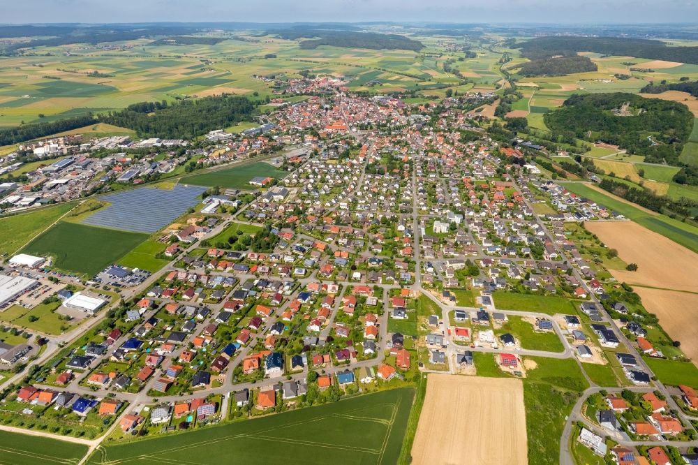 Volkmarsen aus der Vogelperspektive: Stadtansicht vom Innenstadtbereich in Volkmarsen im Bundesland Hessen, Deutschland