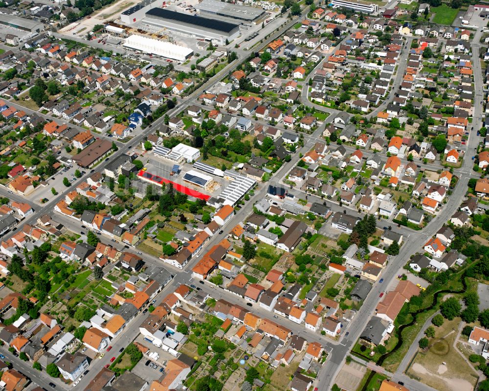 Luftbild Waghäusel - Stadtansicht vom Innenstadtbereich in Waghäusel im Bundesland Baden-Württemberg, Deutschland