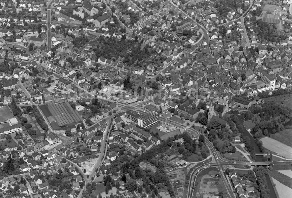 Luftaufnahme Waiblingen - Stadtansicht vom Innenstadtbereich in Waiblingen im Bundesland Baden-Württemberg, Deutschland