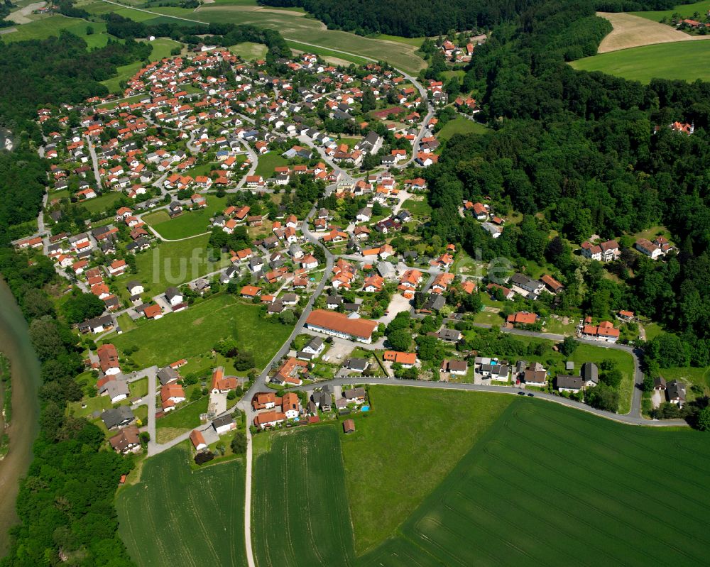 Luftaufnahme Wald a.d.Alz - Stadtansicht vom Innenstadtbereich in Wald a.d.Alz im Bundesland Bayern, Deutschland