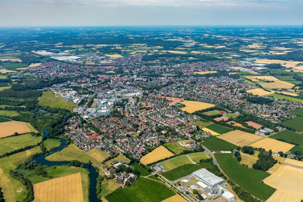 Luftaufnahme Werne - Stadtansicht vom Innenstadtbereich in Werne im Bundesland Nordrhein-Westfalen, Deutschland