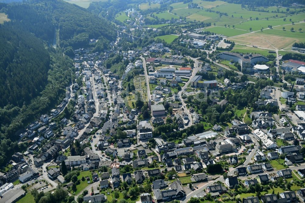 Willingen (Upland) von oben - Stadtansicht vom Innenstadtbereich in Willingen (Upland) im Bundesland Hessen, Deutschland