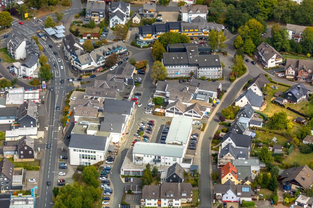 Luftaufnahme Wilnsdorf - Stadtansicht vom Innenstadtbereich in Wilnsdorf im Bundesland Nordrhein-Westfalen, Deutschland