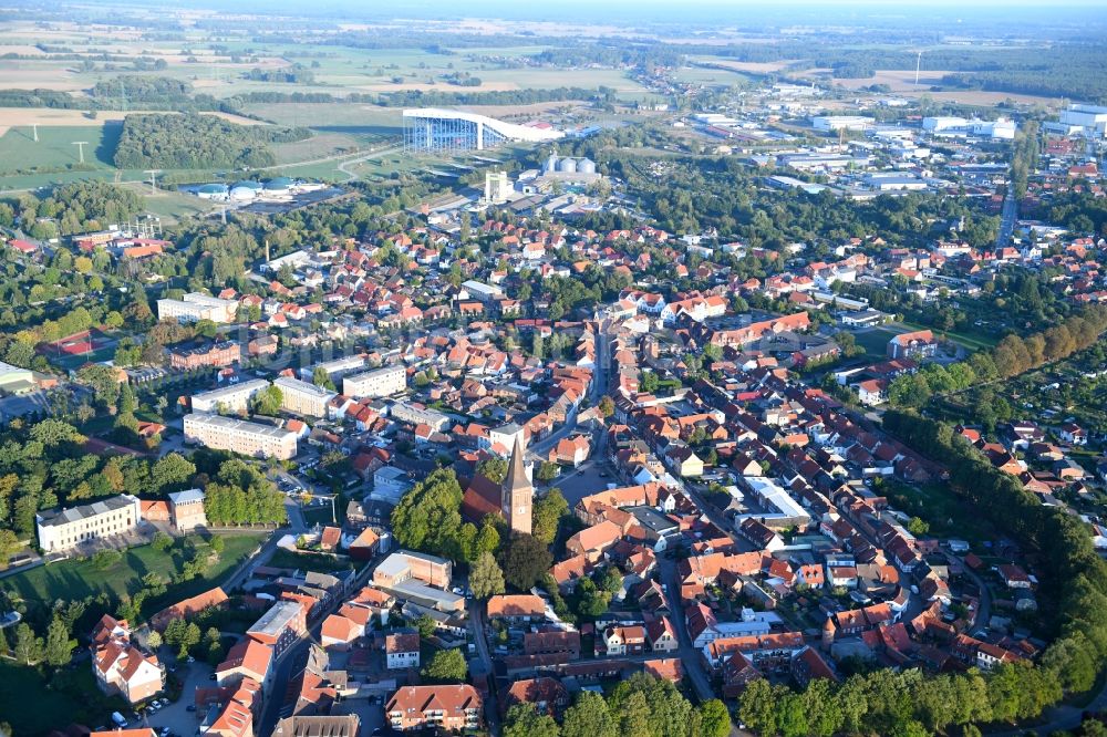 Wittenburg von oben - Stadtansicht vom Innenstadtbereich in Wittenburg im Bundesland Mecklenburg-Vorpommern, Deutschland