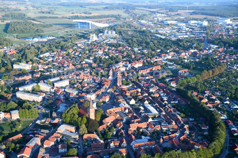 Wittenburg aus der Vogelperspektive: Stadtansicht vom Innenstadtbereich in Wittenburg im Bundesland Mecklenburg-Vorpommern, Deutschland