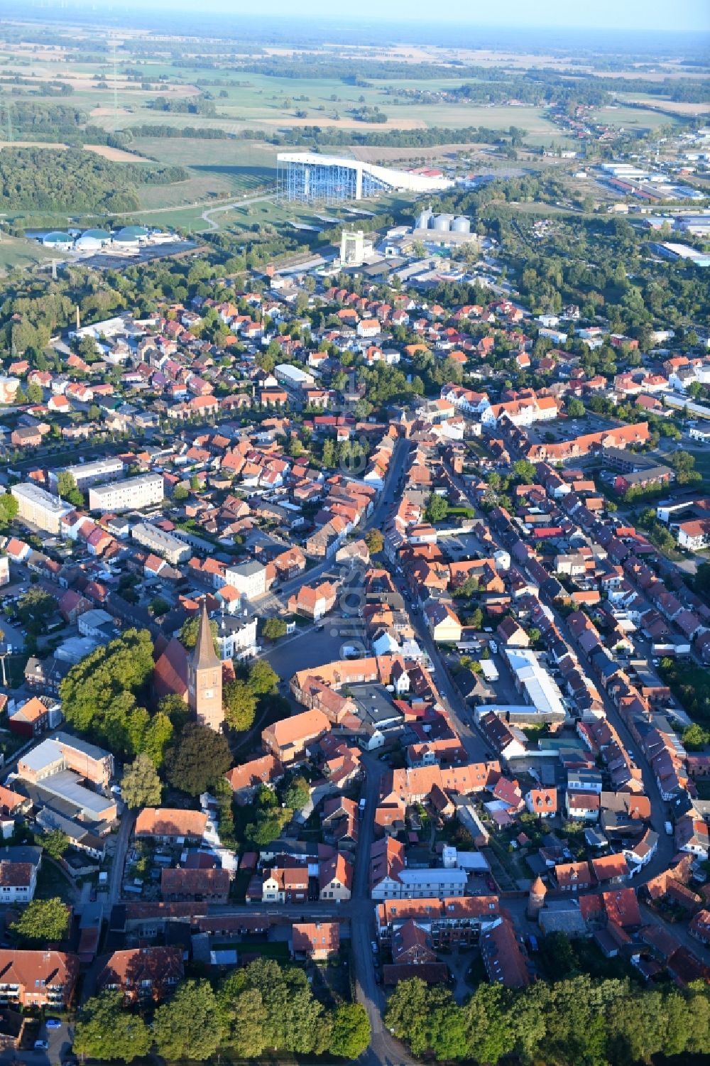 Luftbild Wittenburg - Stadtansicht vom Innenstadtbereich in Wittenburg im Bundesland Mecklenburg-Vorpommern, Deutschland