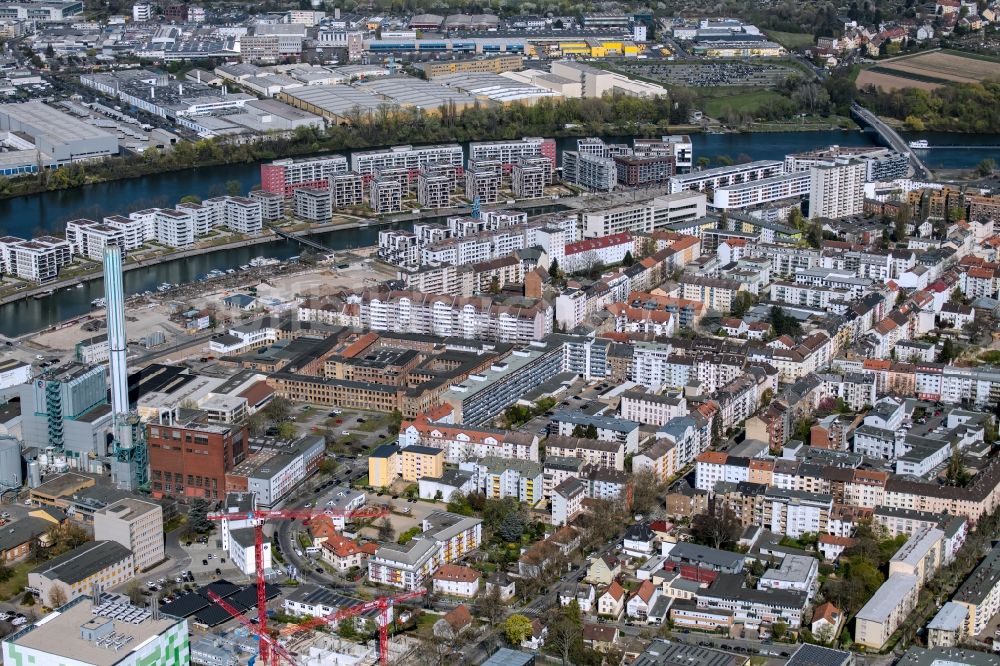 Luftbild Offenbach am Main - Stadtansicht vom Innenstadtbereich mit Wohngebiet entlang der Andréstraße - Bettinastraße in Offenbach am Main im Bundesland Hessen, Deutschland