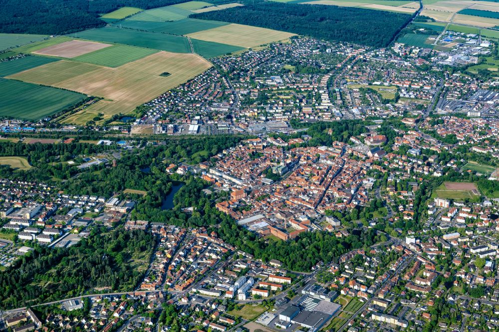 Luftbild Wolfenbüttel - Stadtansicht vom Innenstadtbereich von Wolfenbüttel im Bundesland Niedersachsen, Deutschland